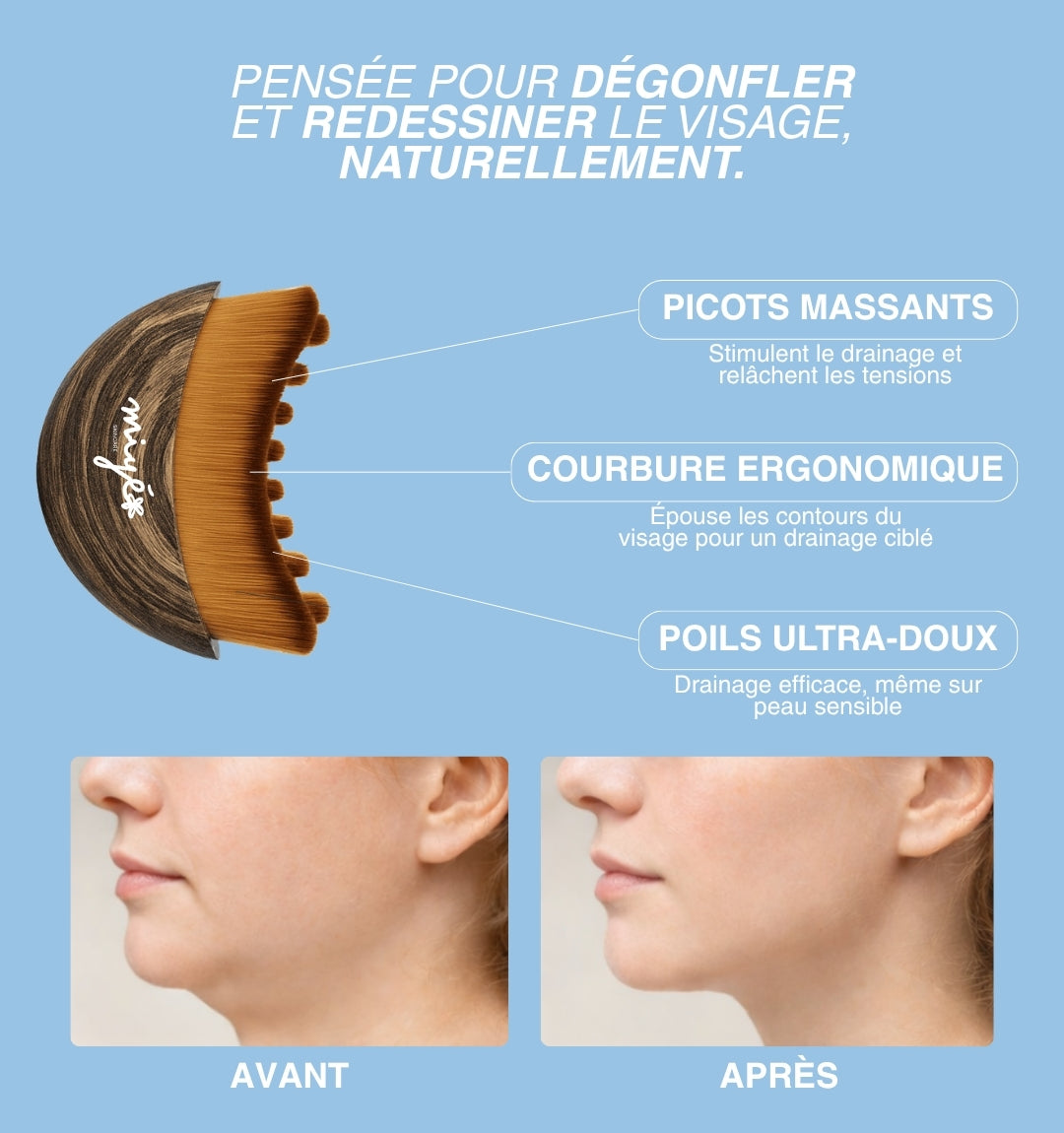 Brosse drainage lymphatique visage